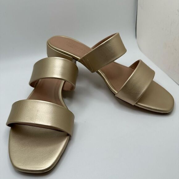 CUSHIONAIRE Women's Nolita two band low block heel slide sandal +Memory Foam 7.5 - Picture 6 of 7